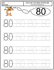 okul öncesi 90 sayısı çizgi çalışması